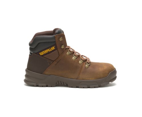 Caterpillar CAT Charge Waterproof Alloy Toe Men's Work Boots Brown | CAT-027EC