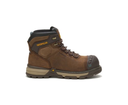 Caterpillar CAT Excavator Superlite Waterproof Thinsulate™ Nano Toe Women's Work Boots Dark Brown | CAT-015KD