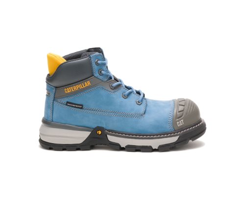 Caterpillar CAT Excavator Superlite Waterproof Nano Toe Women's Work Boots Blue | CAT-092FB