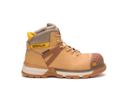 Caterpillar CAT Excavator Superlite Waterproof Carbon Composite Toe Men's Work Boots Orange | CAT-800KO