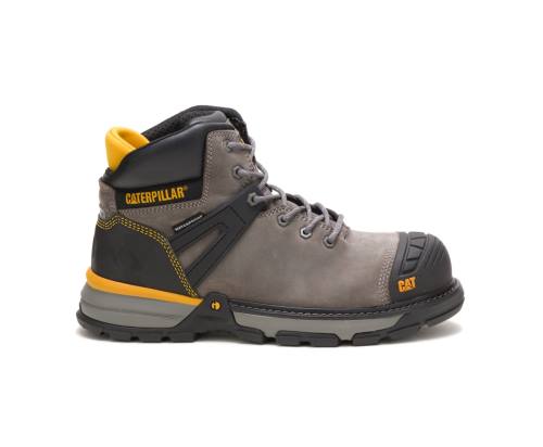 Caterpillar CAT Excavator Superlite Waterproof Carbon Composite Toe Men's Work Boots Blue / Grey | CAT-801KO