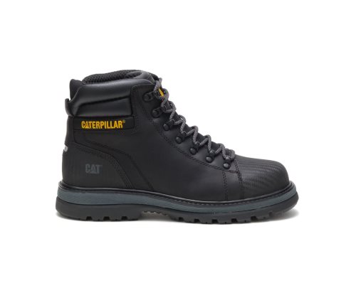 Caterpillar CAT Foxfield Steel Toe Men's Work Boots Black | CAT-869XA