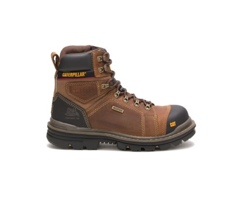 Caterpillar CAT Hauler 6" Waterproof Composite Toe Men's Work Boots Dark Beige | CAT-074KR