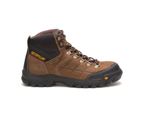 Caterpillar CAT Threshold Waterproof Men's Work Boots Brown | CAT-758XL