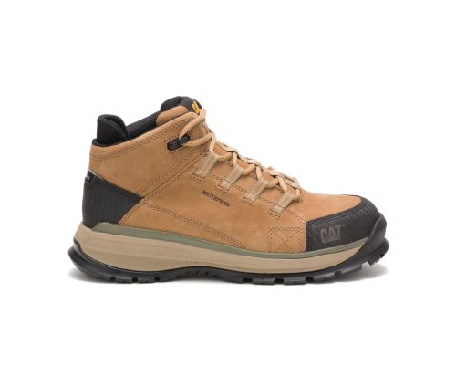 Caterpillar CAT Utilize Waterproof Alloy Toe Men's Work Boots Brown | CAT-394KC