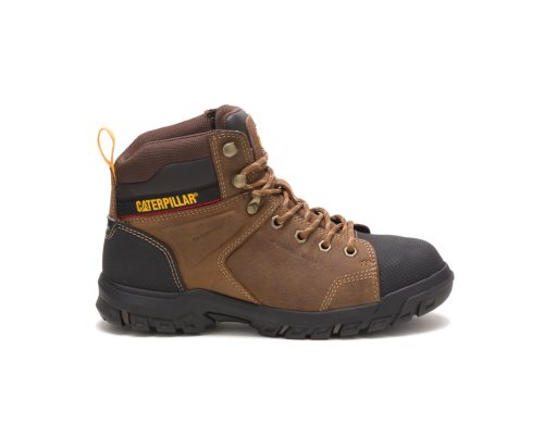 Caterpillar CAT Wellspring Waterproof Metatarsal Guard Steel Toe Women's Work Boots Brown | CAT-246SQ