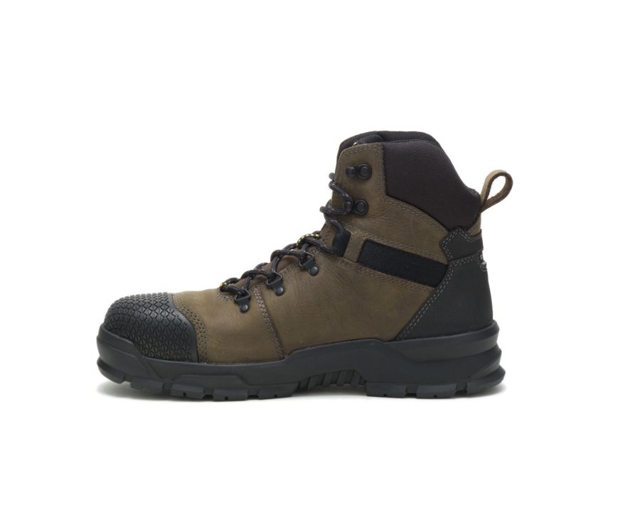 Caterpillar CAT Accomplice X Waterproof Steel Toe Men's Work Boots Olive / Black | CAT-549JO