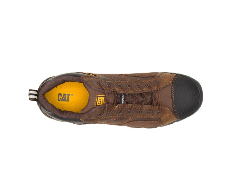 Caterpillar CAT Argon Composite Toe Men's Work Shoes Dark Brown | CAT-516RK