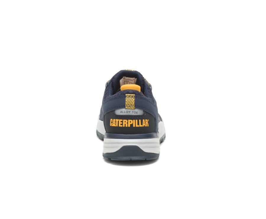 Caterpillar CAT Bolt Alloy Toe Men's Sneakers Navy / Yellow | CAT-093RS