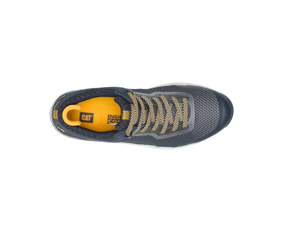 Caterpillar CAT Bolt Alloy Toe Men's Sneakers Navy / Yellow | CAT-093RS