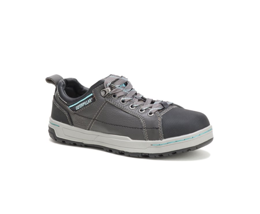 Caterpillar CAT Brode Steel Toe Women's Work Shoes Dark Grey / Mint | CAT-837CX