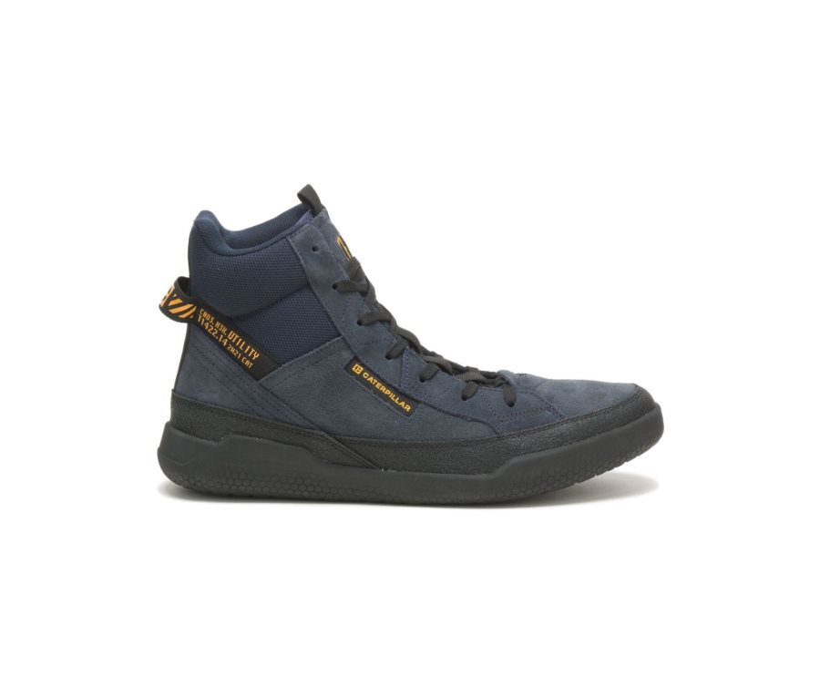 Caterpillar CAT CODE Hex Hi Utility Men\'s Sneakers Navy | CAT-724CM