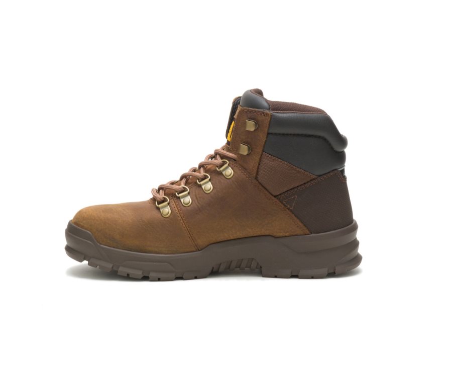 Caterpillar CAT Charge Waterproof Alloy Toe Men's Work Boots Brown | CAT-027EC