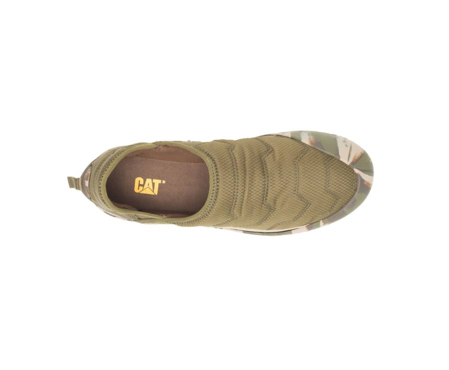 Caterpillar CAT Crossover Slip On Men's Casual Shoes Dark Olive | CAT-829KO