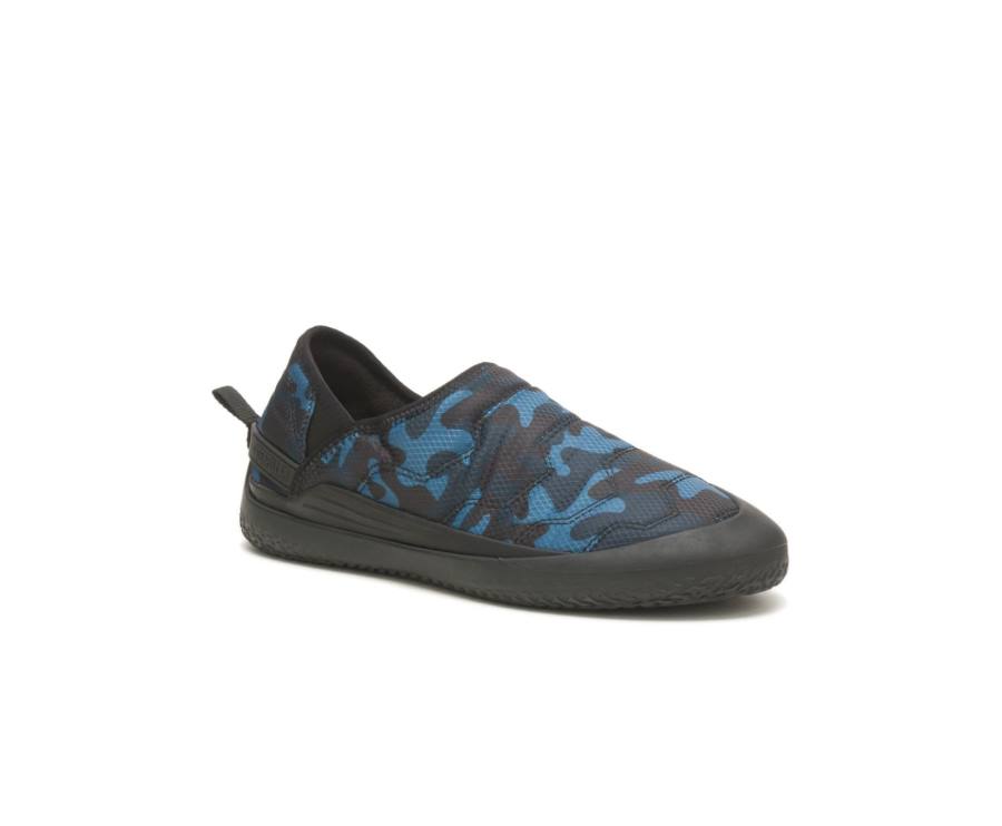 Caterpillar CAT Crossover Slip On Men's Casual Shoes Blue Camo | CAT-838KO