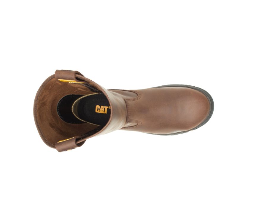 Caterpillar CAT Drawbar Steel Toe Men's Work Boots Brown | CAT-295CT