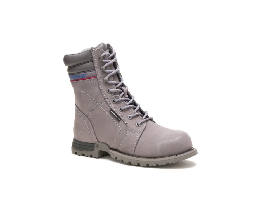 Caterpillar CAT Echo Waterproof Steel Toe Women's Work Boots Grey | CAT-807KT