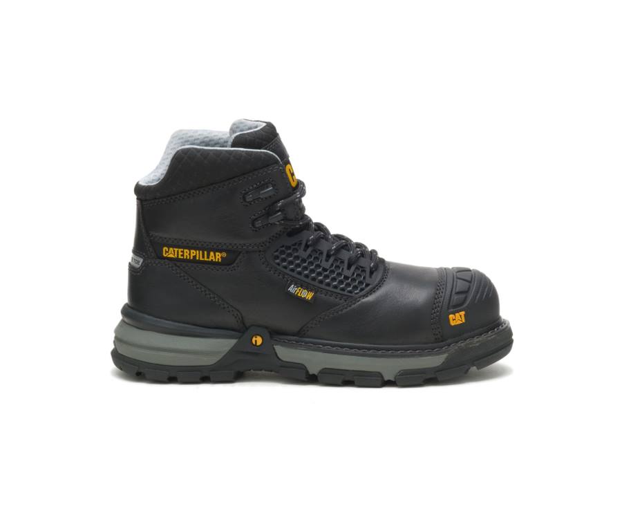 Caterpillar CAT Excavator Superlite Cool Carbon Composite Toe Women\'s Work Boots Black | CAT-741KO