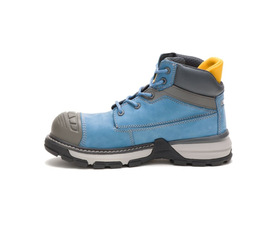 Caterpillar CAT Excavator Superlite Waterproof Nano Toe Women's Work Boots Blue | CAT-092FB