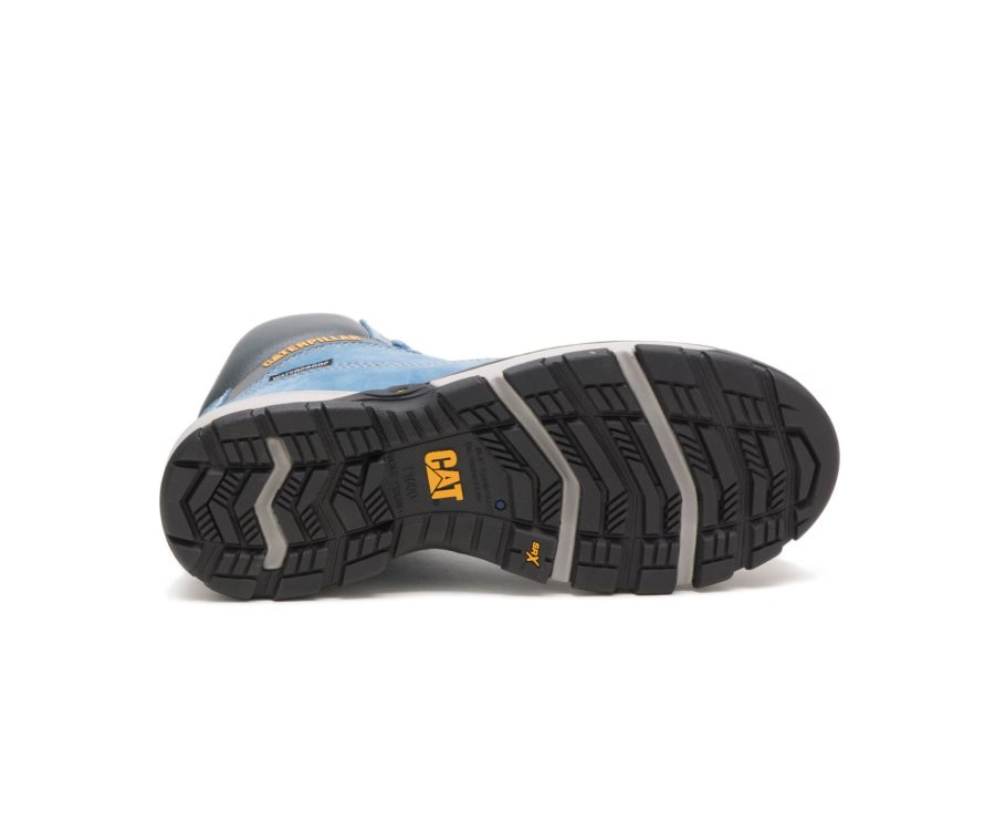 Caterpillar CAT Excavator Superlite Waterproof Nano Toe Women's Work Boots Blue | CAT-092FB