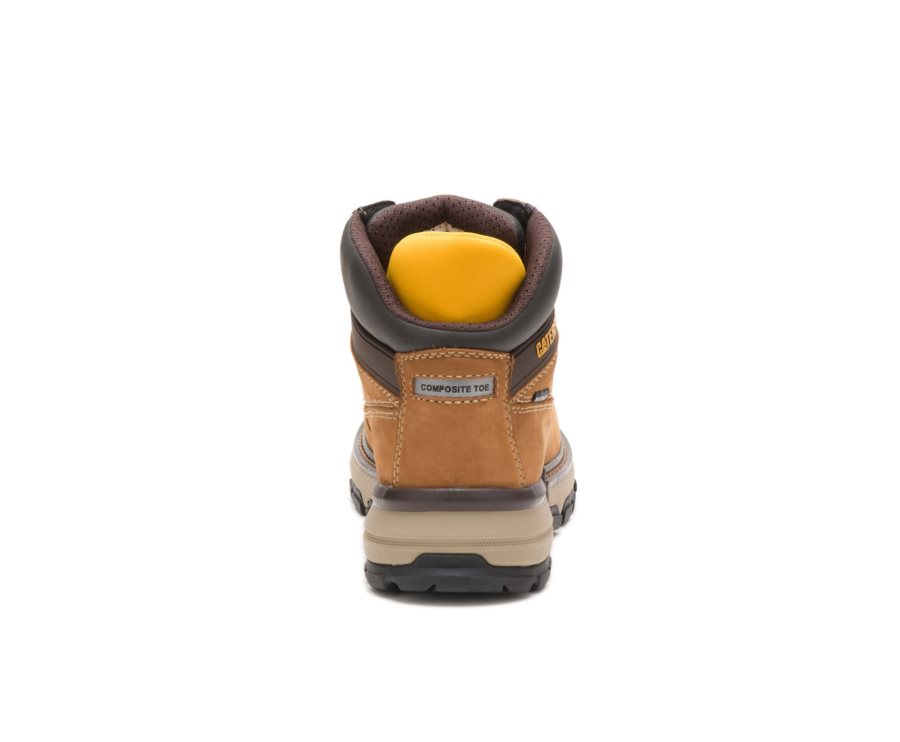 Caterpillar CAT Excavator Superlite Waterproof Nano Toe Women's Work Boots Brown | CAT-459UL