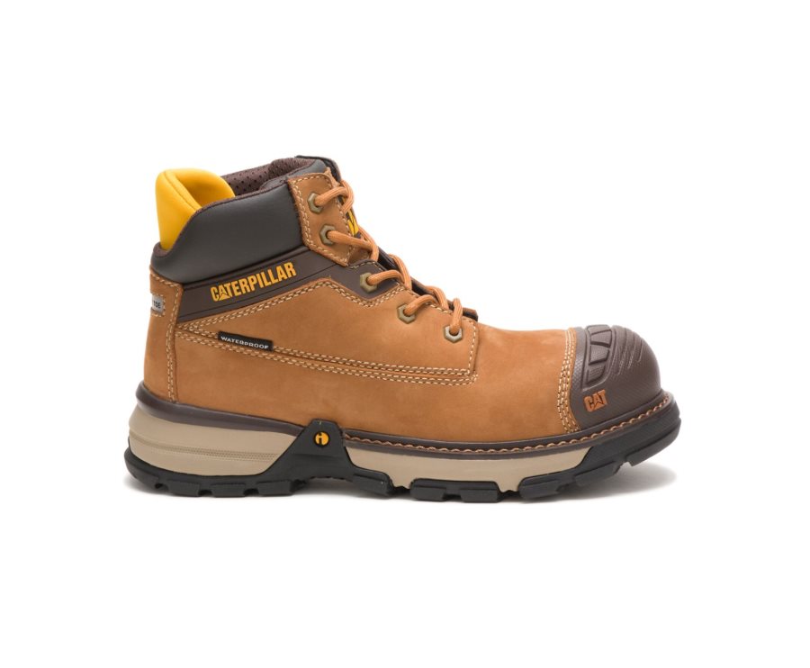 Caterpillar CAT Excavator Superlite Waterproof Nano Toe Women\'s Work Boots Brown | CAT-459UL