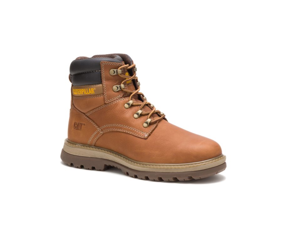 Caterpillar CAT Fairbanks Men's Work Boots Brown / Black | CAT-390RO