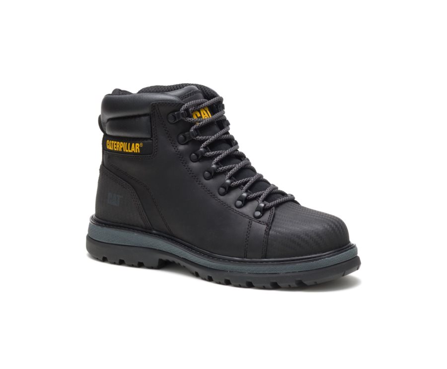 Caterpillar CAT Foxfield Steel Toe Men's Work Boots Black | CAT-869XA