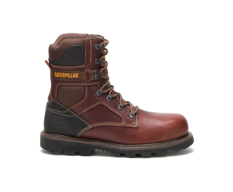 Caterpillar CAT Indiana 2.0 Steel Toe Men\'s Work Boots Brown | CAT-574NO