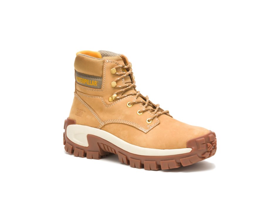 Caterpillar CAT Invader Hi Steel Toe Men's Work Boots Brown | CAT-365ZM