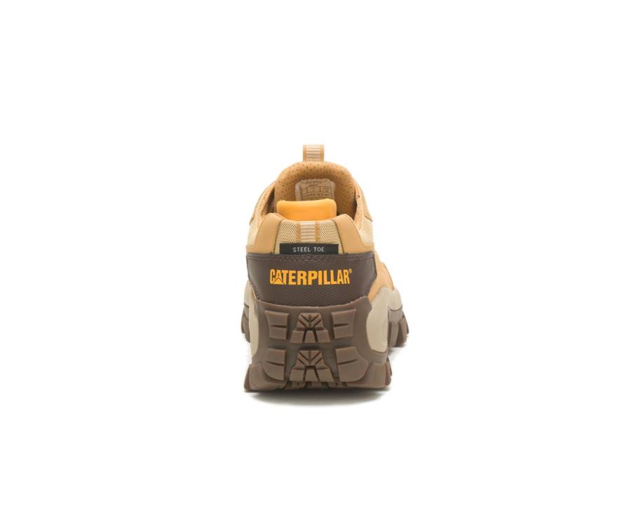 Caterpillar CAT Invader Steel Toe Men's Work Shoes Brown / Yellow | CAT-807KO