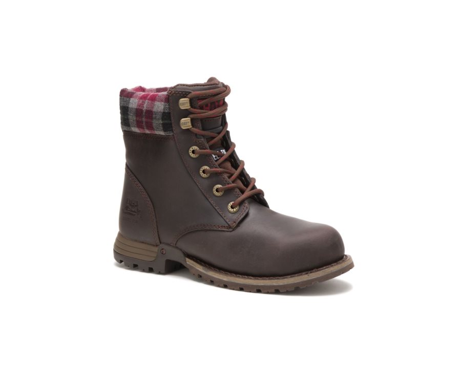 Caterpillar CAT Kenzie Steel Toe Women's Work Boots Chocolate | CAT-238FY