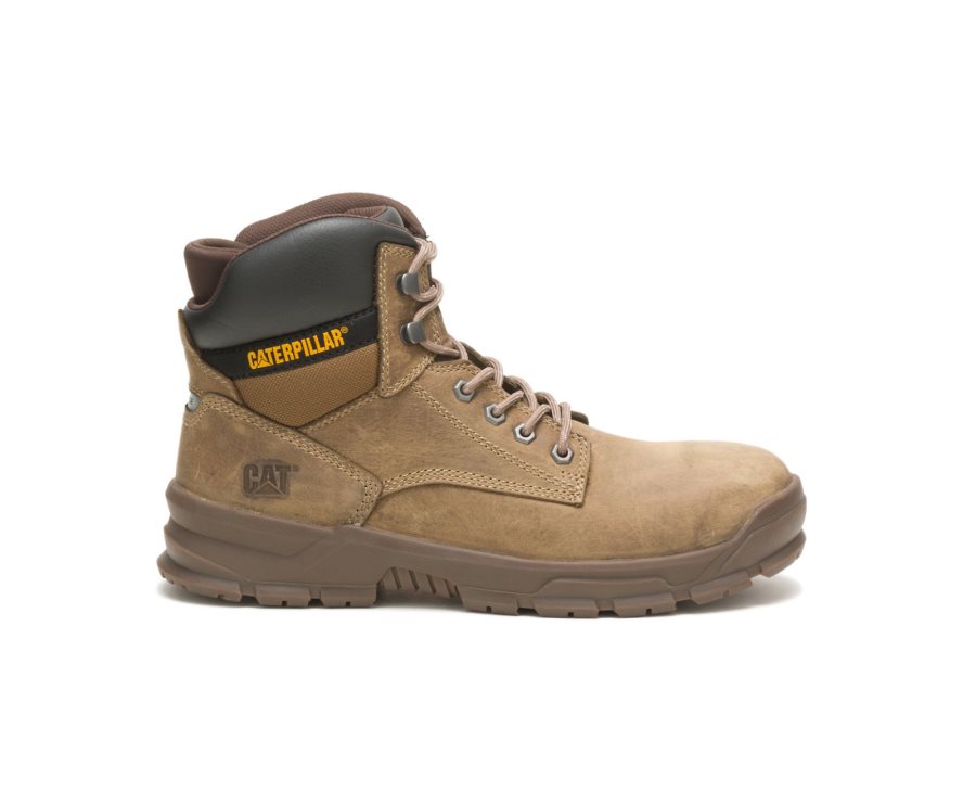 Caterpillar CAT Mobilize Alloy Toe Men\'s Work Boots Brown | CAT-579LR