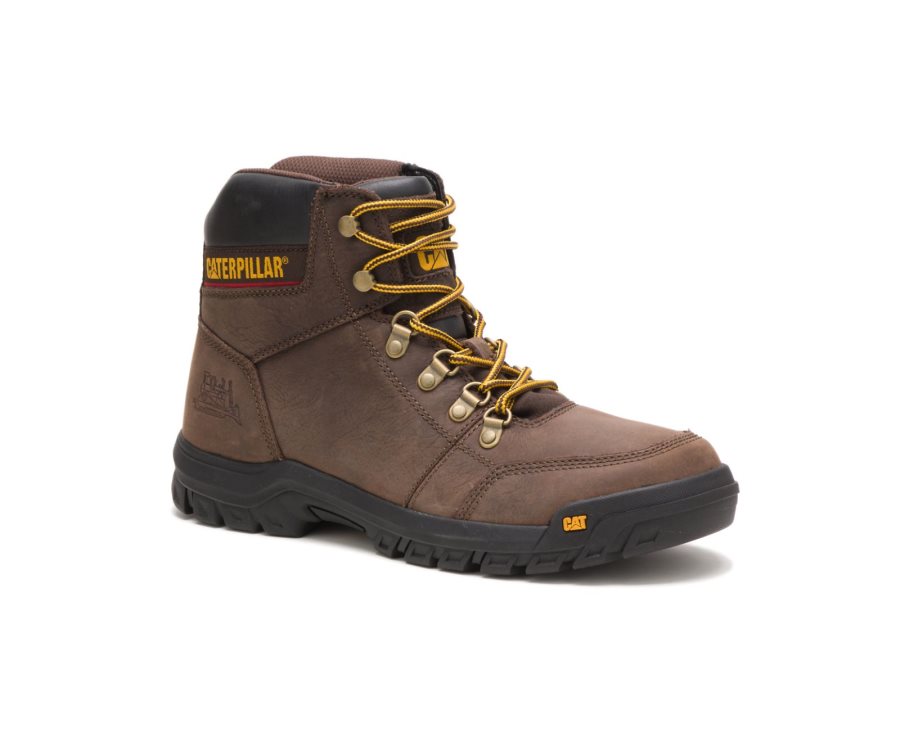 Caterpillar CAT Outline Men's Work Boots Brown | CAT-481QZ