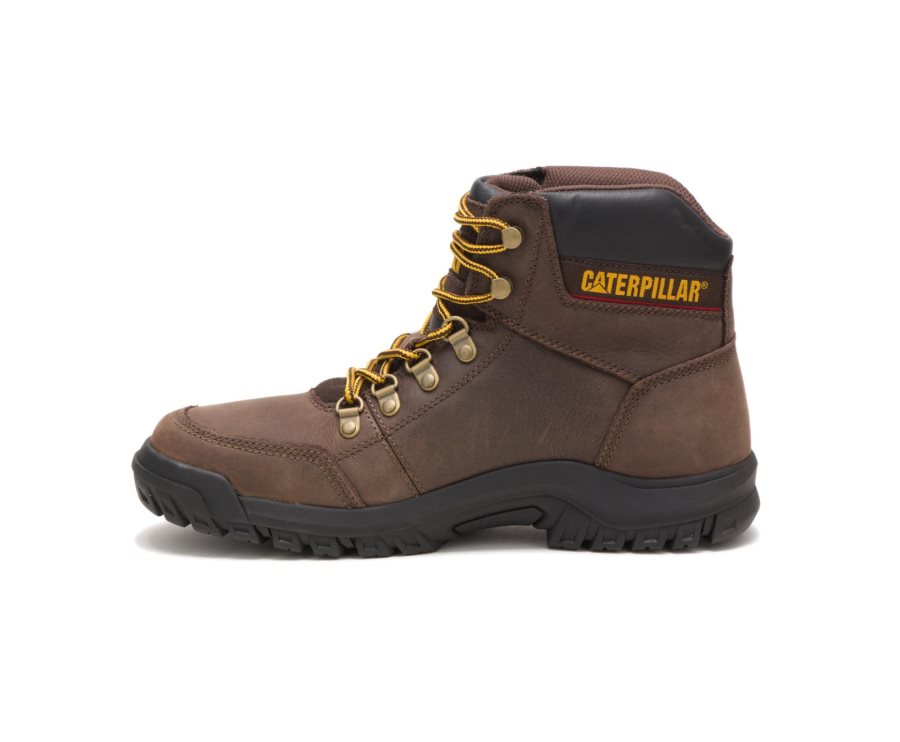 Caterpillar CAT Outline Men's Work Boots Brown | CAT-481QZ