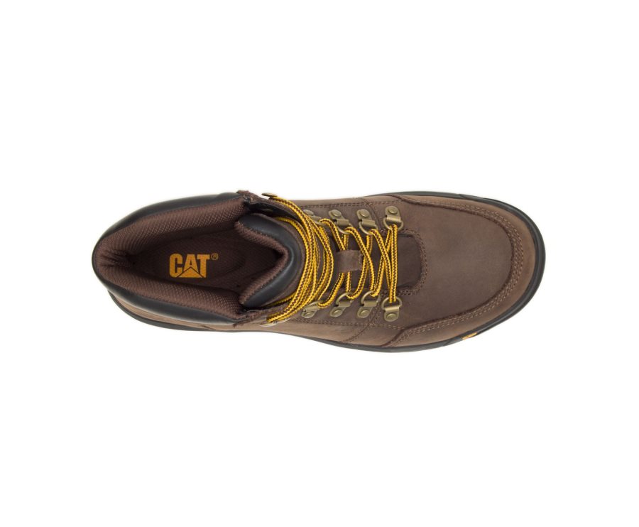 Caterpillar CAT Outline Men's Work Boots Brown | CAT-481QZ