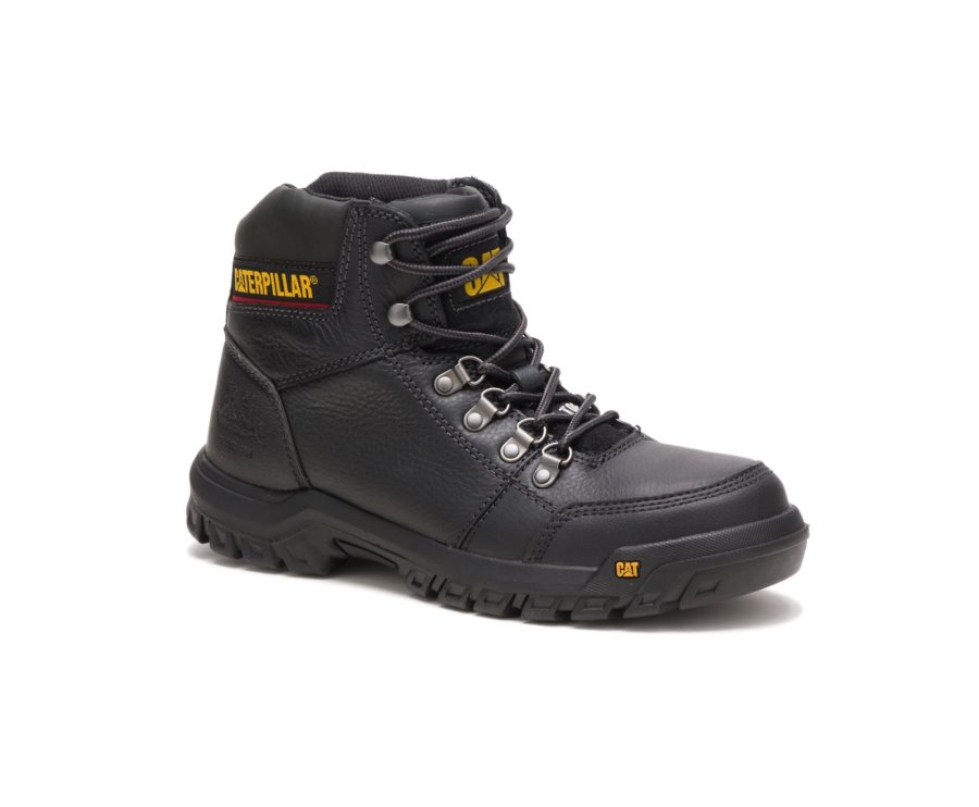 Caterpillar CAT Outline Steel Toe Men's Work Boots Black | CAT-259RM