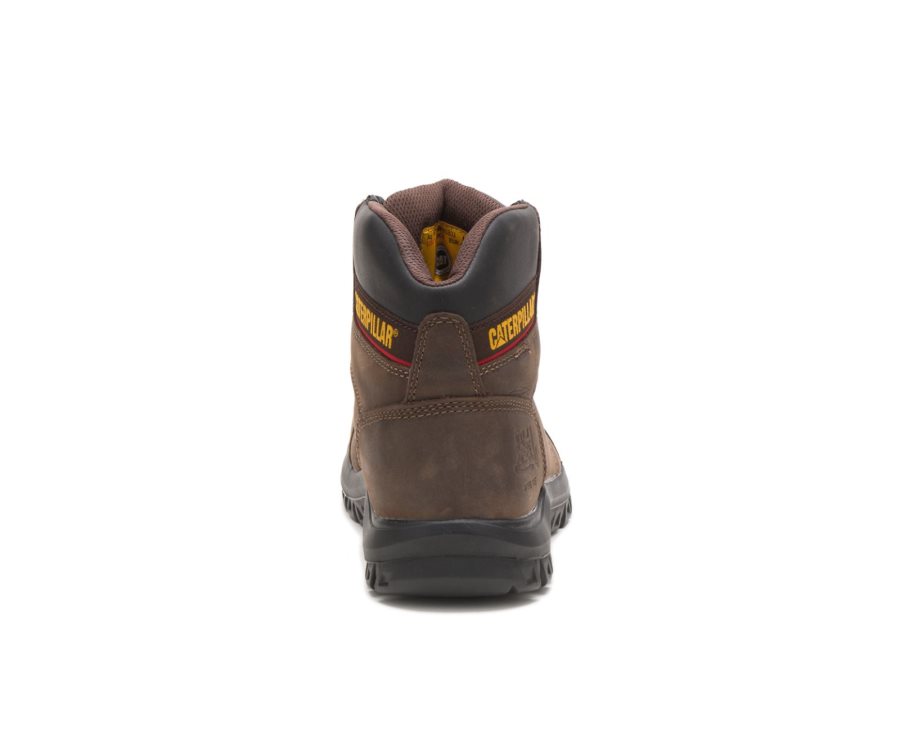 Caterpillar CAT Outline Steel Toe Men's Work Boots Brown | CAT-483WG