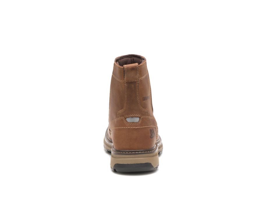 Caterpillar CAT Pelton Work Boot Men's Work Boots Dark Beige | CAT-915TM