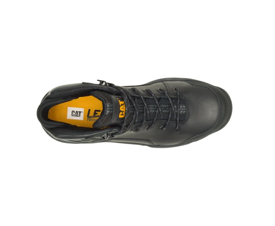 Caterpillar CAT Provoke Mid Waterproof Alloy Toe Men's Work Boots Black | CAT-857DK