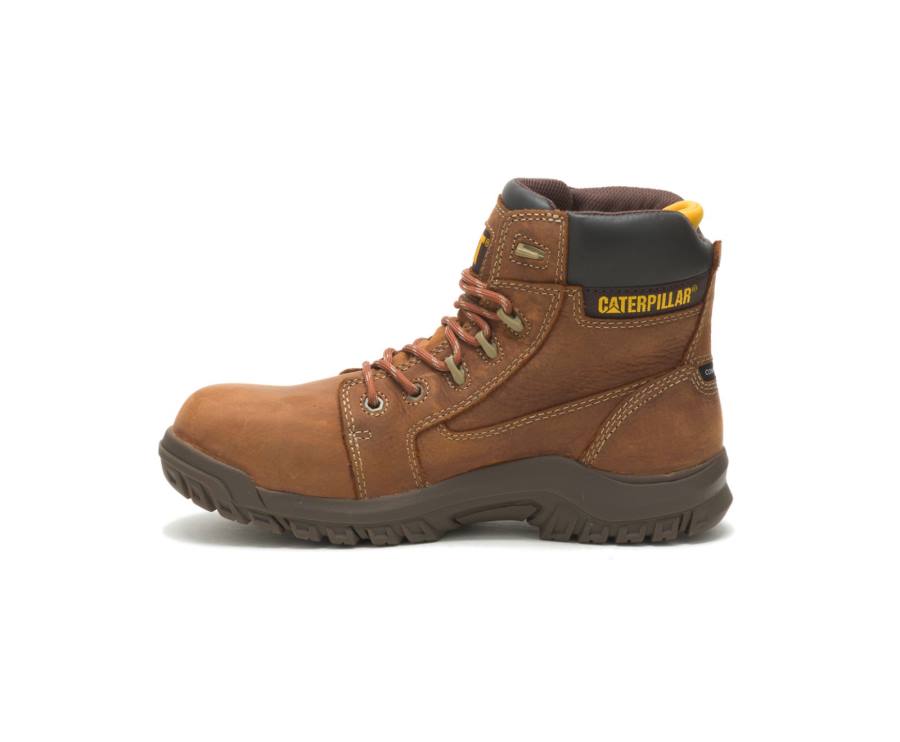 Caterpillar CAT Resorption Waterproof Composite Toe Women's Work Boots Brown | CAT-739KO