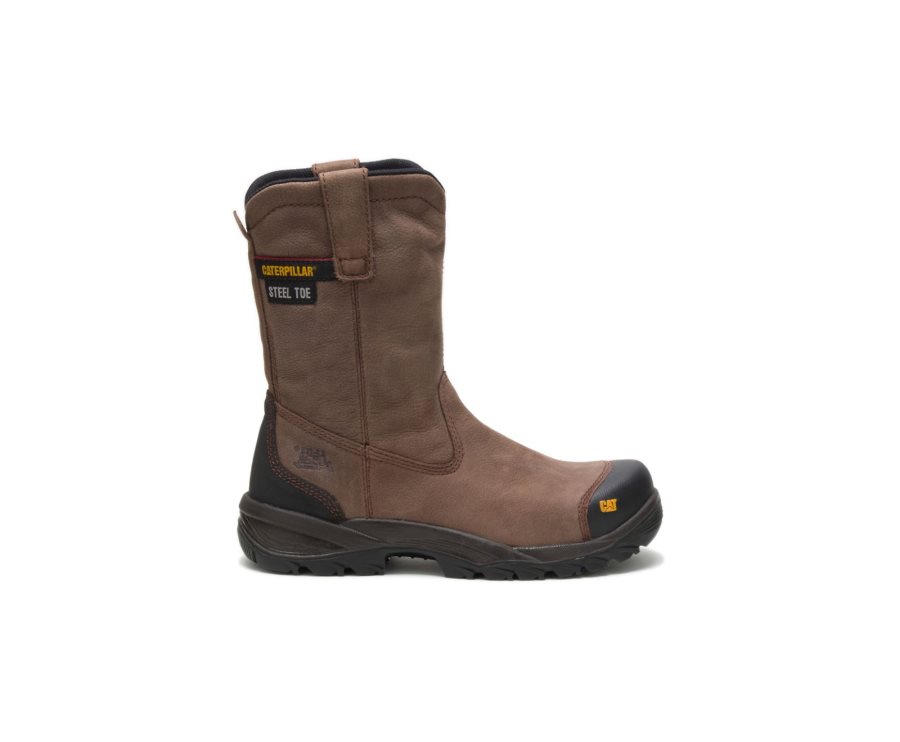 Caterpillar CAT Spur Steel Toe Men\'s Work Boots Brown | CAT-342KM