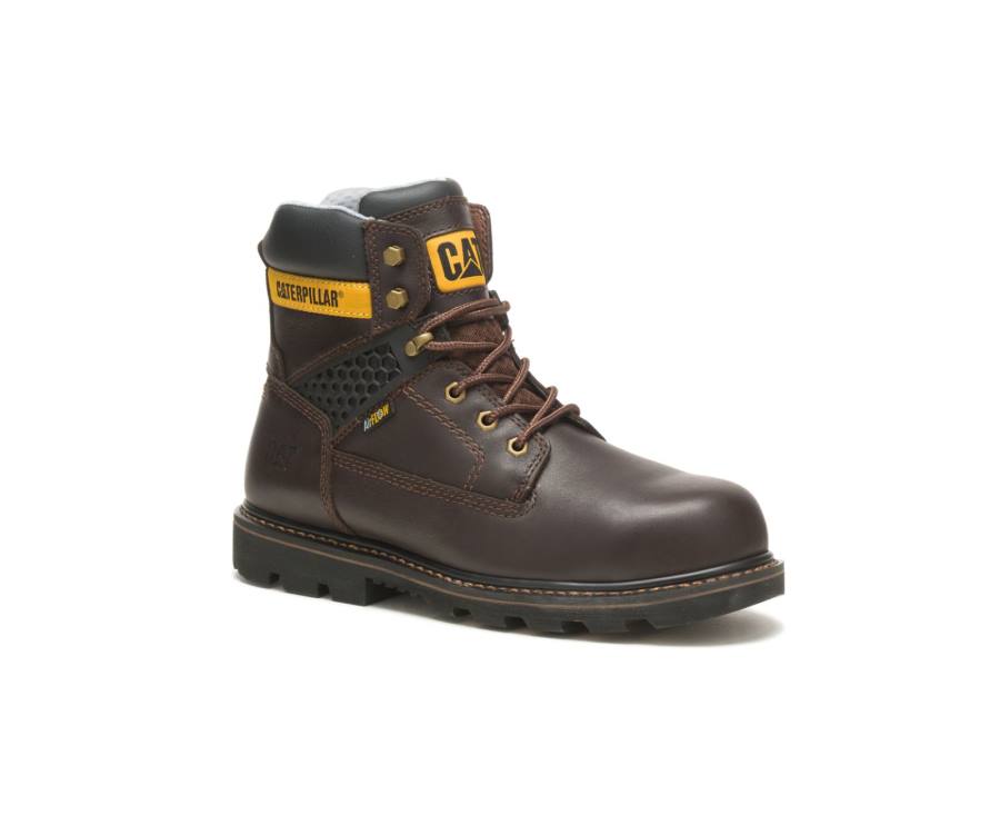 Caterpillar CAT Structure Cool Composite Toe Men's Work Boots Dark Brown | CAT-787KO