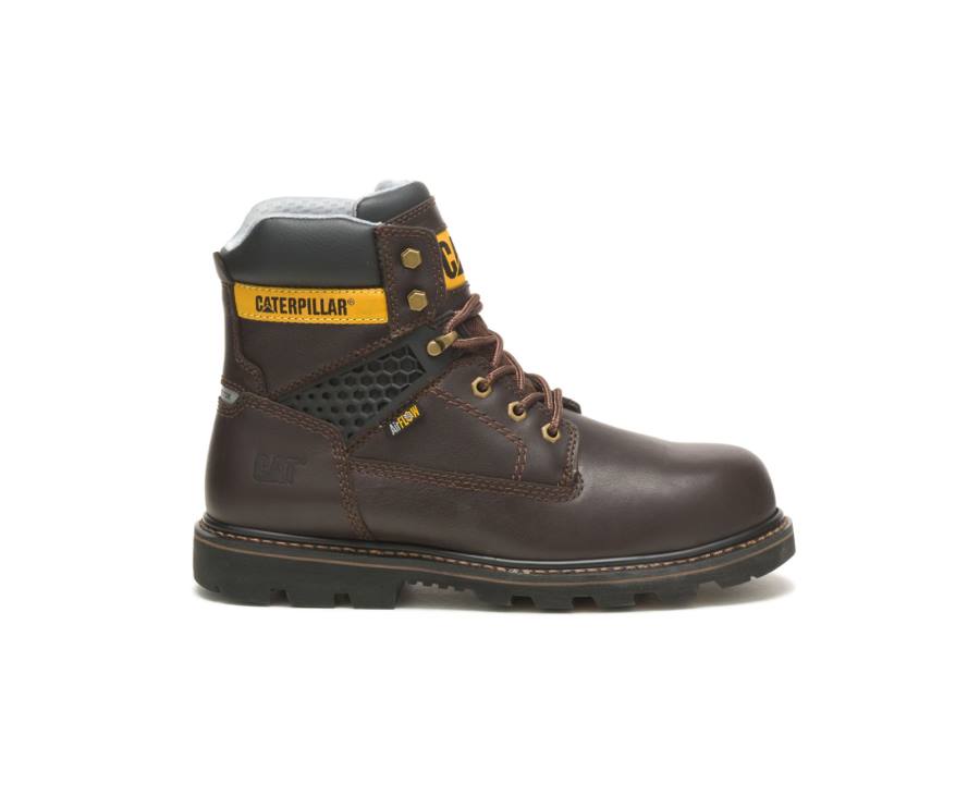 Caterpillar CAT Structure Cool Composite Toe Men\'s Work Boots Dark Brown | CAT-787KO