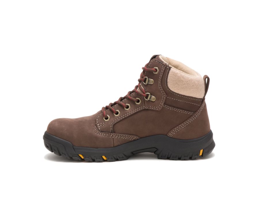 Caterpillar CAT Tess Steel Toe Women's Work Boots Chocolate | CAT-319LQ