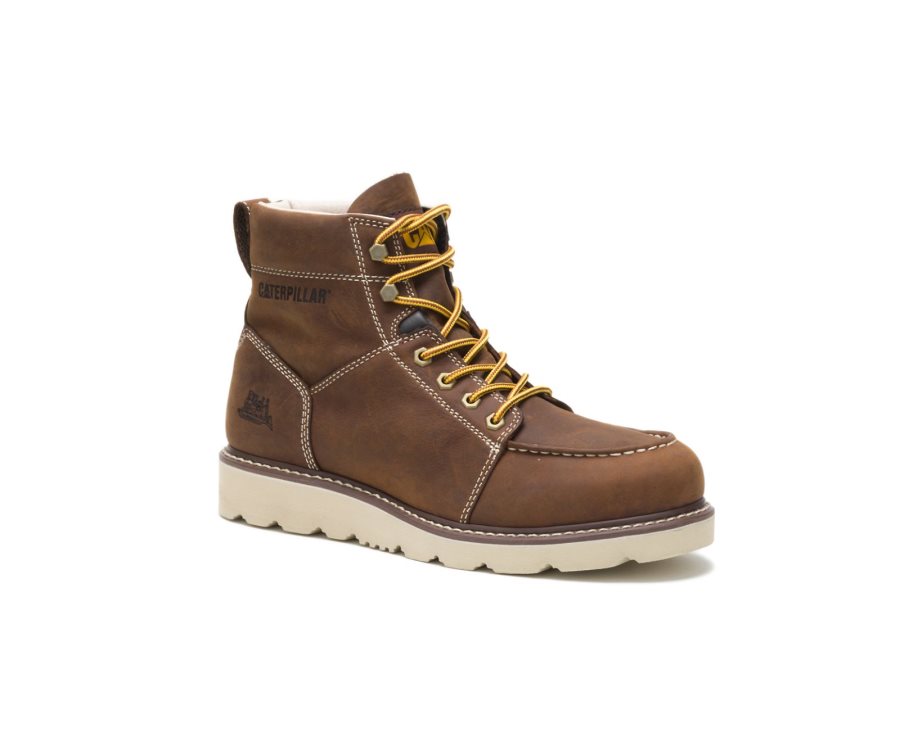 Caterpillar CAT Tradesman Men's Work Boots Chocolate Brown | CAT-832ZN