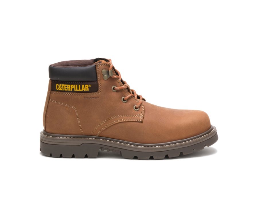 Caterpillar CAT Women\'s Excavator Superlite Waterproof Thinsulate™ Nano Toe Men\'s Work Boots Brown | CAT-438TY